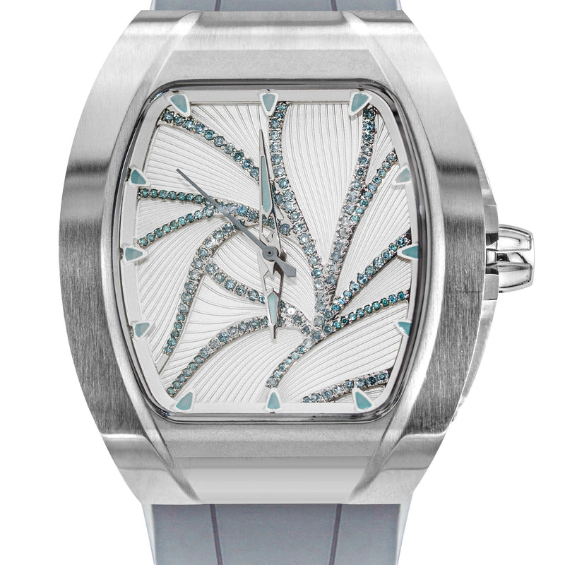 Frost NYC Evolution Women's Watch - Automatic Skeleton Leaves Steel | WFRST-01-LD-S GREY BAND | Pre - Sale