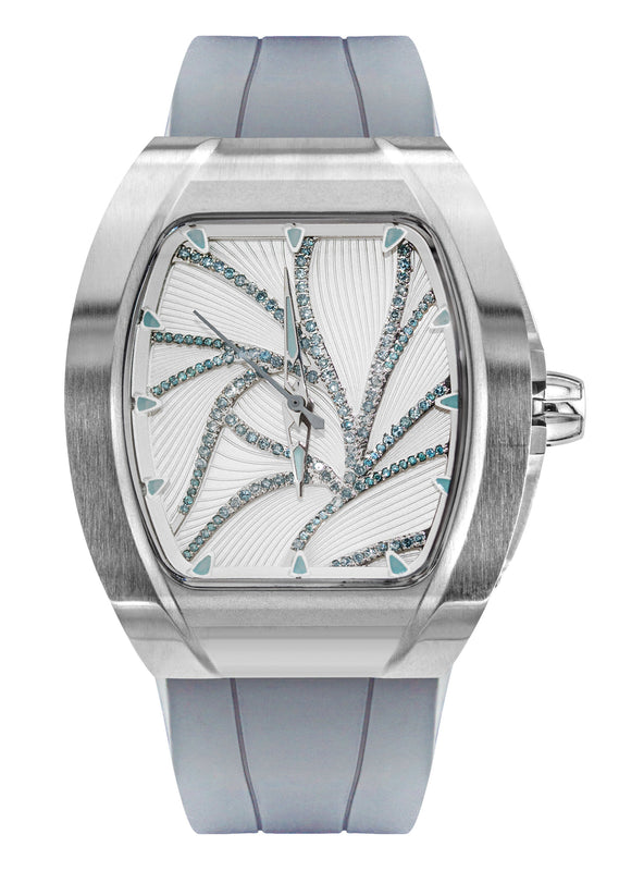 Frost NYC Evolution Women's Watch - Automatic Skeleton Leaves Steel | WFRST-01-LD-S GREY BAND | Pre - Sale