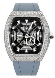 Frost NYC Mens Watch - Automatic Skeleton Stainless Steel Sport Diamond Watch | FRST-01-XS-D | Gray