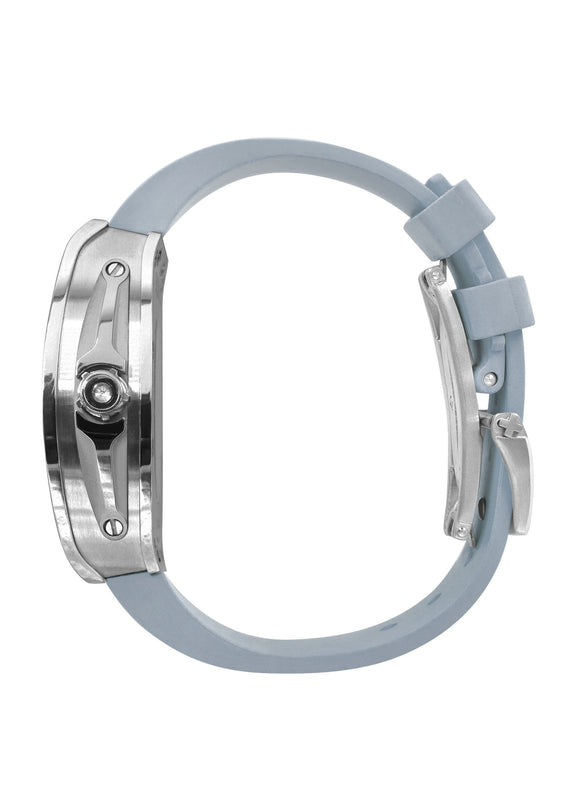 Frost NYC Mens Watch - Automatic Skeleton Stainless Steel Sport Diamond Watch | FRST-01-XS-D | Gray