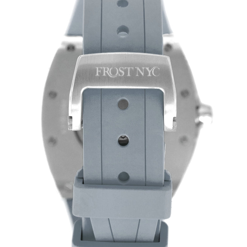 Frost NYC Mens Watch - Automatic Skeleton Stainless Steel Sport Diamond Watch | FRST-01-XS-D | Gray