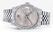 Mens Rolex Datejust Watch 16200 | Fluted Bezel | 36Mm | Grey Dial | Jubilee Band