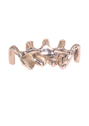 4 Teeth Diamond and Pink Sapphire Grillz