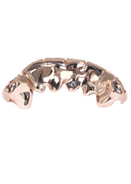 6 Teeth Diamond and Pink Sapphire Grillz