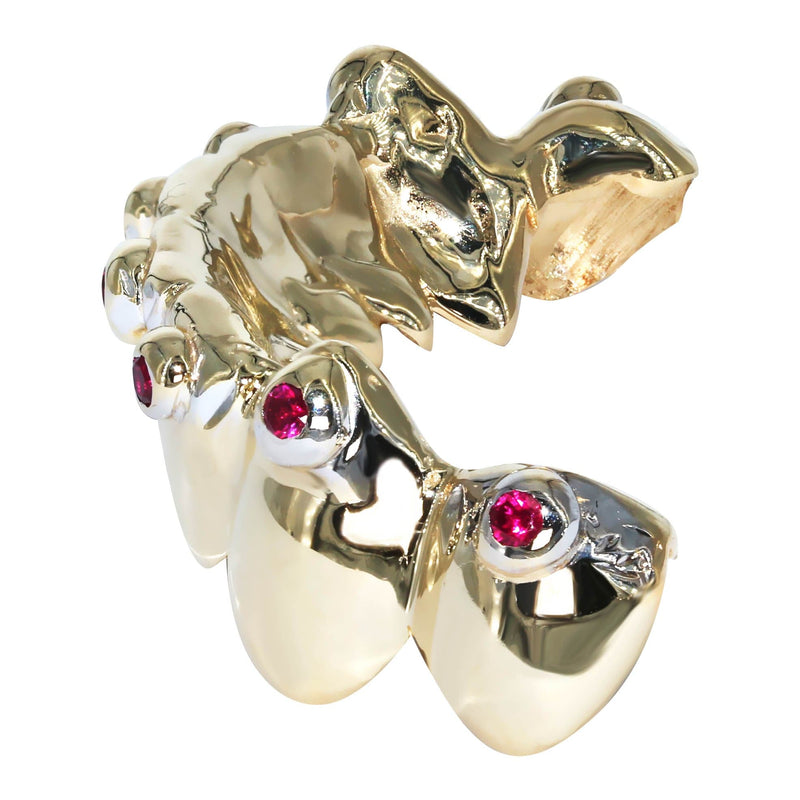 8 Teeth Diamond Ruby Grillz