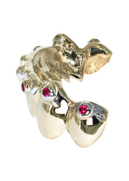 8 Teeth Diamond Ruby Grillz