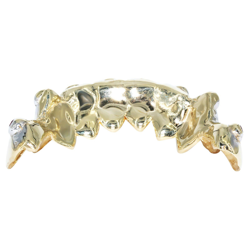 8 Teeth Diamond Ruby Grillz
