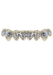 8 Teeth Diamond Cut Grillz Two Tone