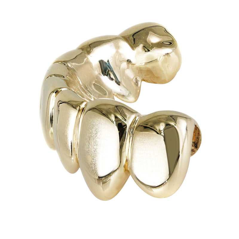 8 Teeth Perm Style Gold Grillz