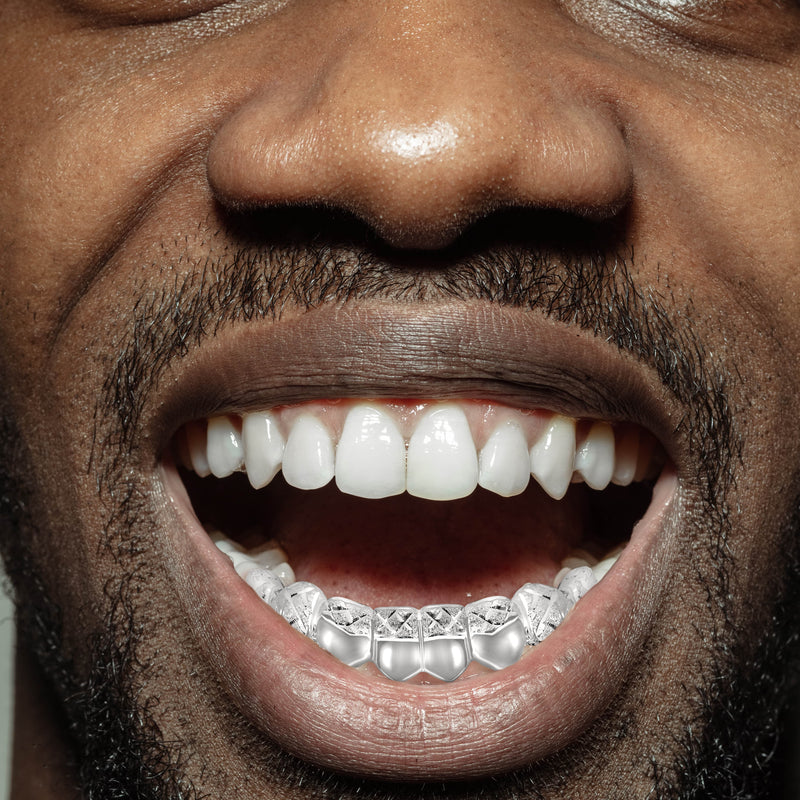 Gold 8 Teeth Diamond Cut Grills