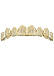 Gold 8 Teeth Diamond Cut Grills