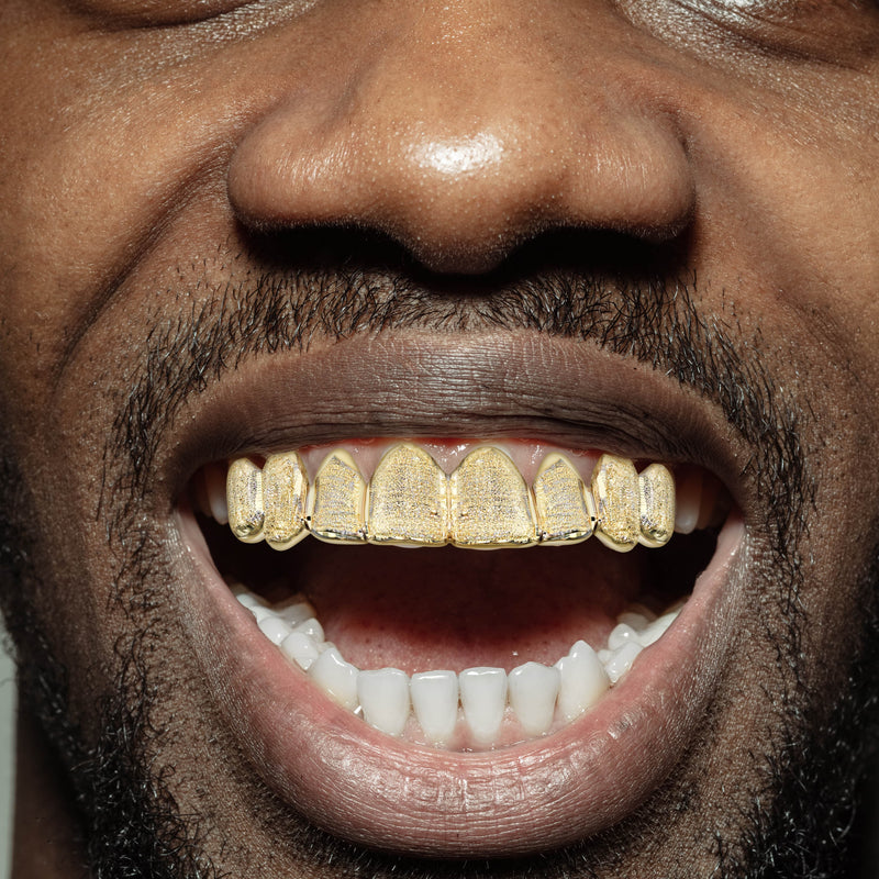 Gold 8 Teeth Diamond Cut Grills