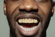 Gold 8 Teeth Diamond Cut Grills
