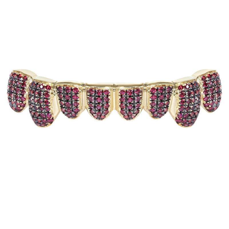 Gold 8 Teeth Ruby Grills