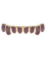 Gold 8 Teeth Ruby Grills