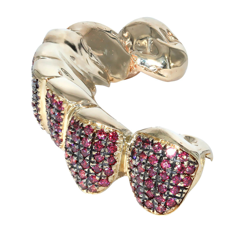 Gold 8 Teeth Ruby Grills