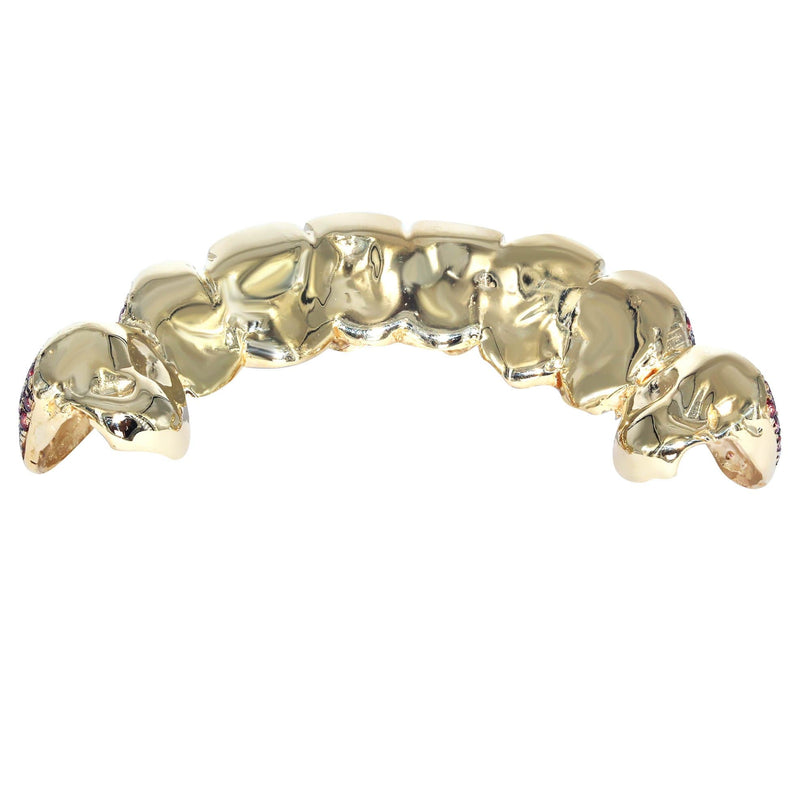 Gold 8 Teeth Ruby Grills