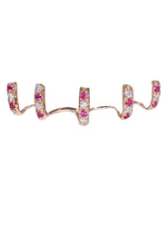 4 Teeth Diamond and Pink Sapphire Grills