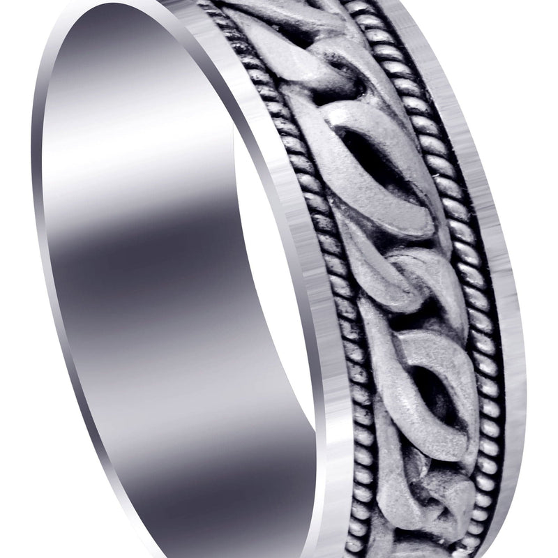 Hand Woven Mens Wedding Band | Satin Finish (Colin)