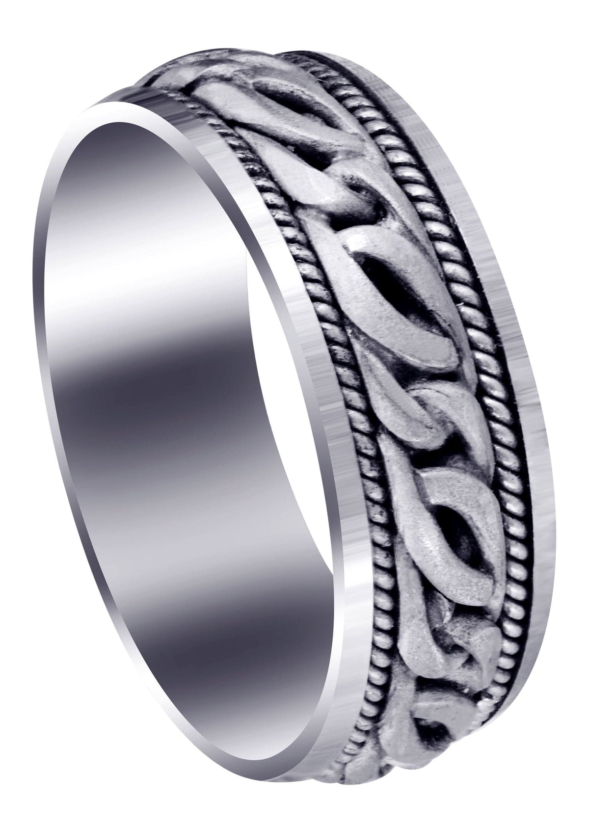 Hand Woven Mens Wedding Band | Satin Finish (Colin)