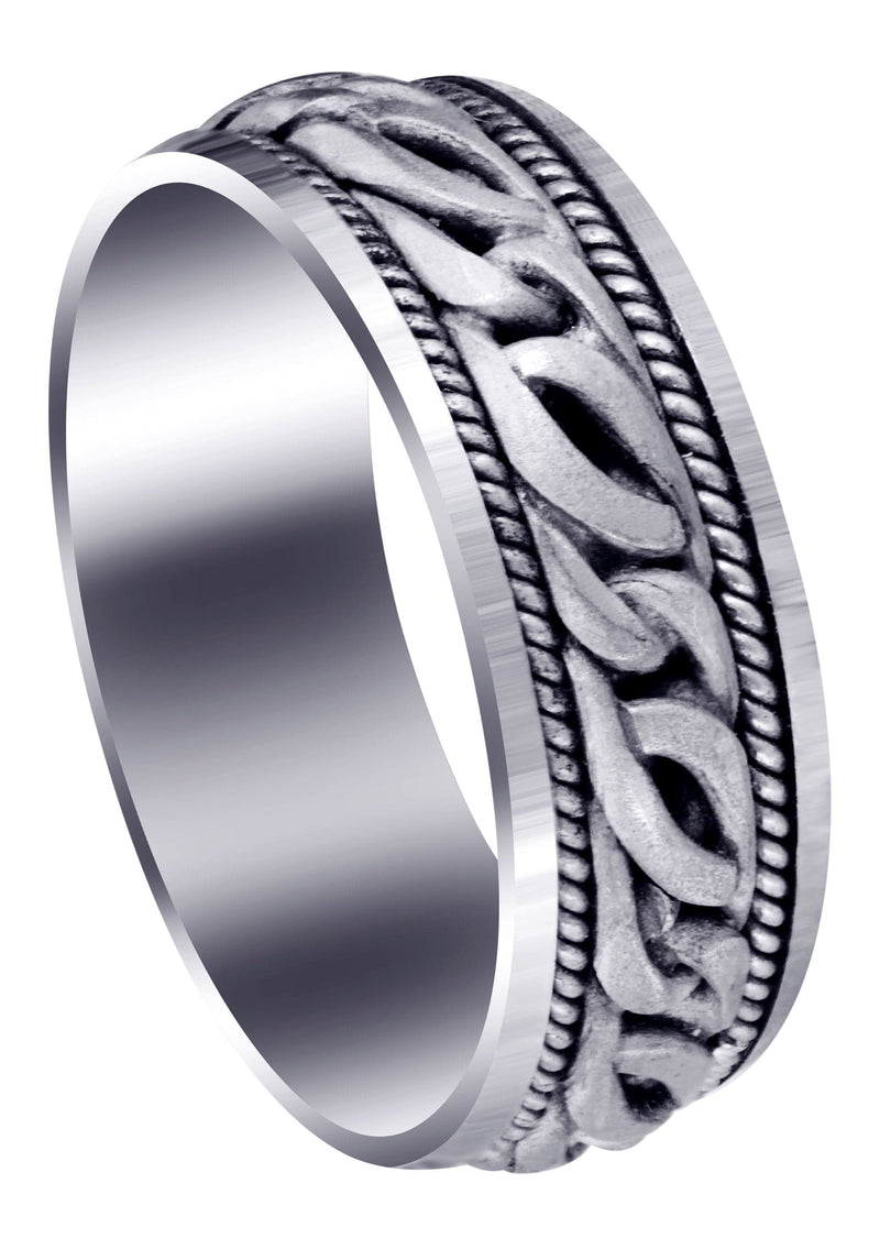 Hand Woven Mens Wedding Band | Satin Finish (Colin)