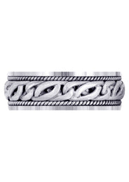 Hand Woven Mens Wedding Band | Satin Finish (Colin)
