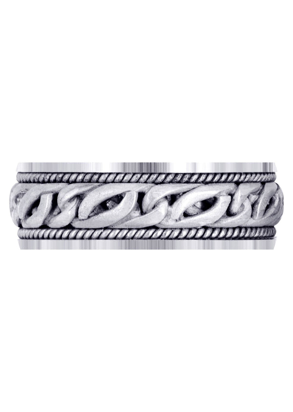 Hand Woven Mens Wedding Band | Satin Finish (Colin)