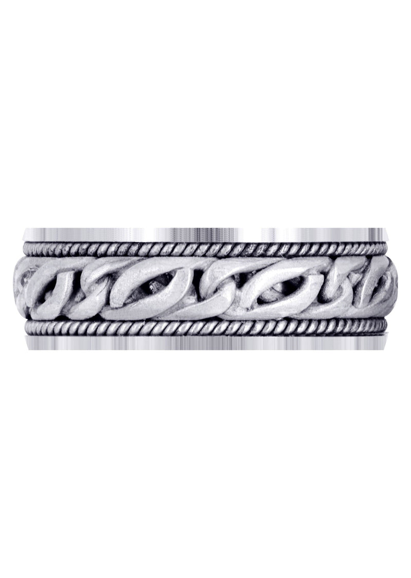 Hand Woven Mens Wedding Band | Satin Finish (Colin)