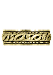 Yellow Gold Hand Woven Mens Wedding Band | Satin Finish (Colin)