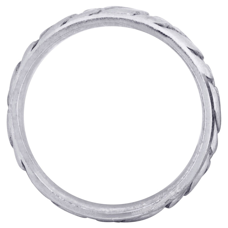 Hand Woven Mens Wedding Band | Satin Finish (Colin)