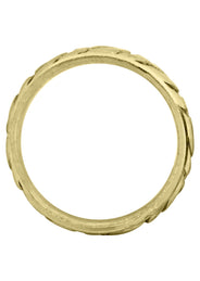 Yellow Gold Hand Woven Mens Wedding Band | Satin Finish (Colin)
