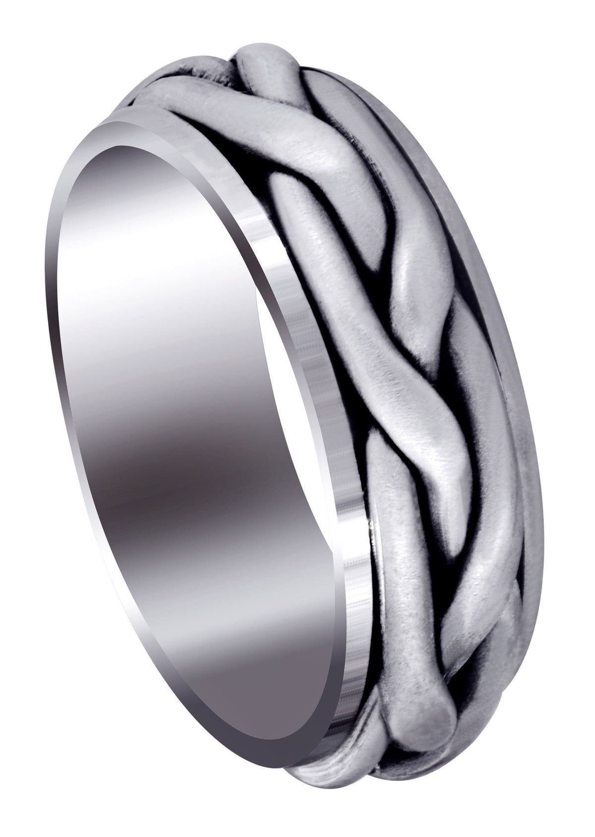 Hand Woven Mens Wedding Band | Satin Finish (Abraham)