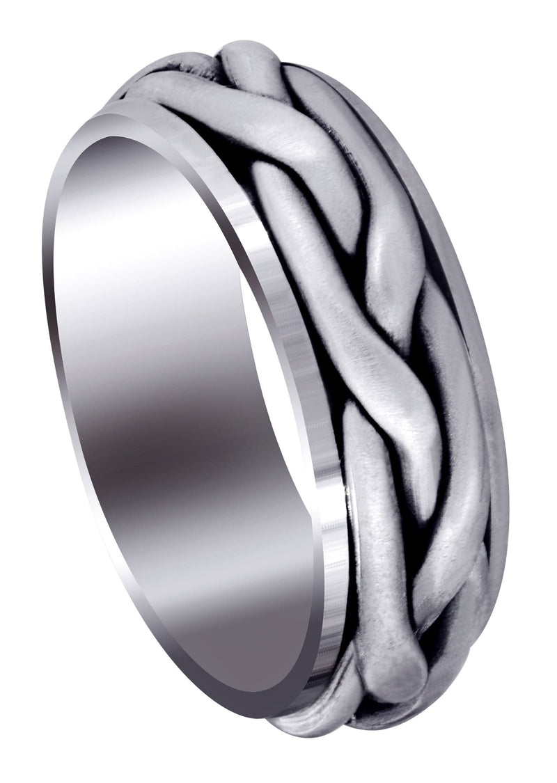 Hand Woven Mens Wedding Band | Satin Finish (Abraham)