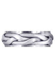 Hand Woven Mens Wedding Band | Satin Finish (Abraham)