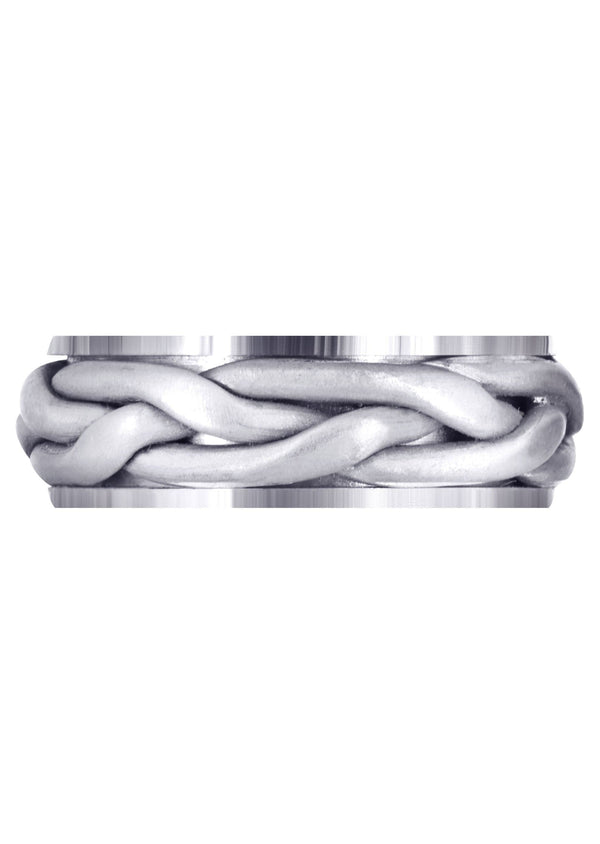 Hand Woven Mens Wedding Band | Satin Finish (Abraham)
