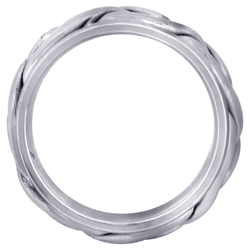 Hand Woven Mens Wedding Band | Satin Finish (Abraham)