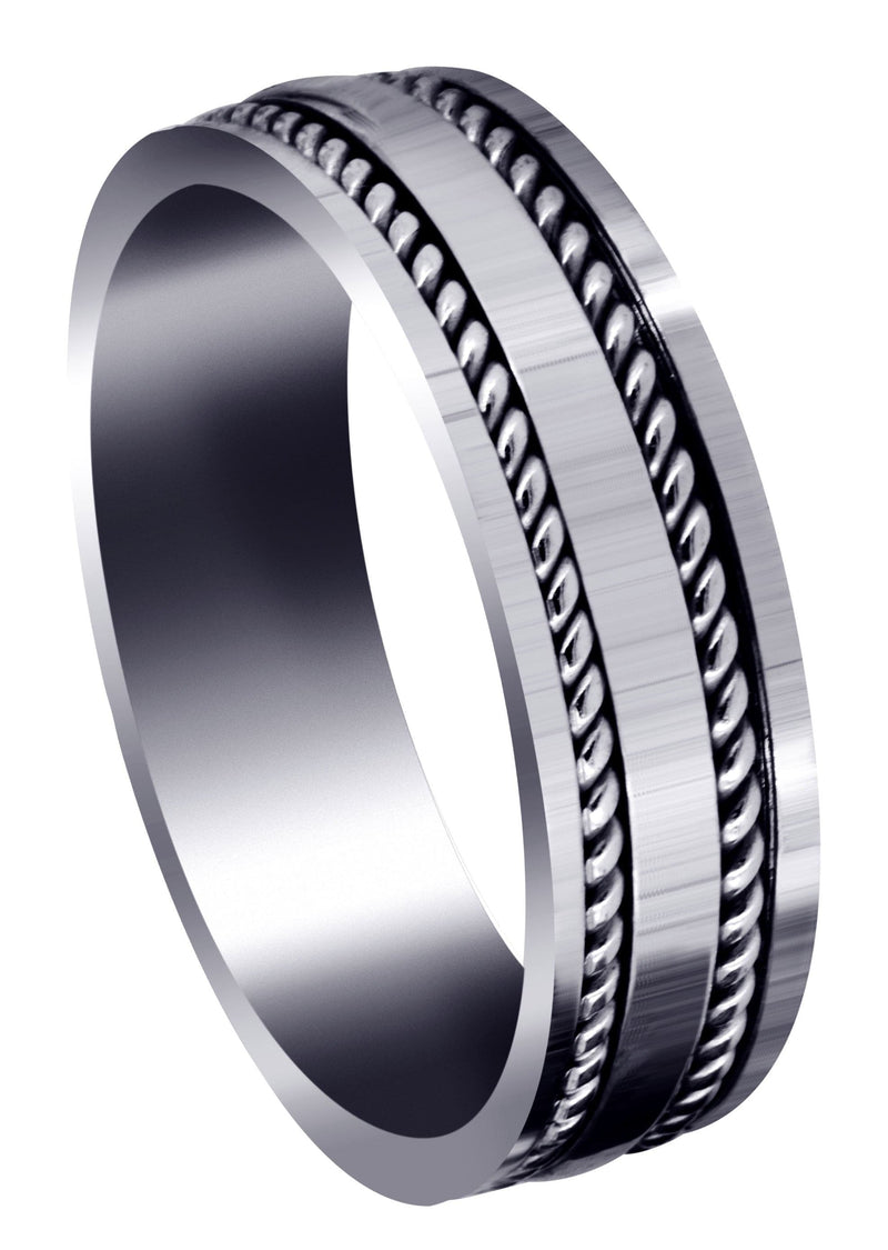 Hand Woven Mens Wedding Band | High Polish Finish (Abel)