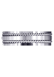 Hand Woven Mens Wedding Band | High Polish Finish (Abel)