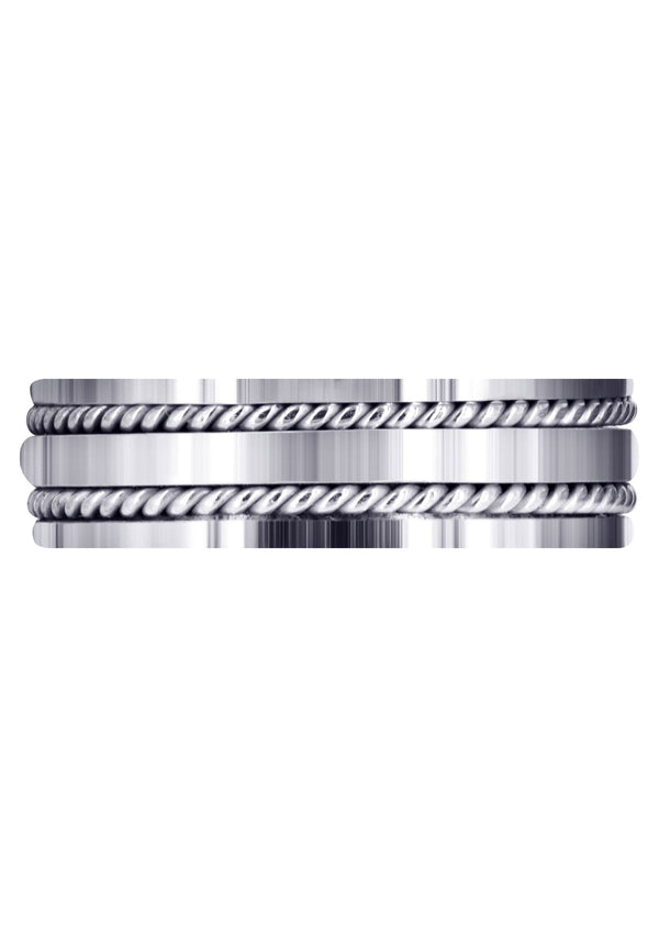 Hand Woven Mens Wedding Band | High Polish Finish (Abel)