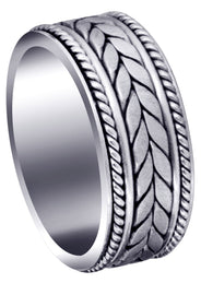Hand Woven Mens Wedding Band | Satin Finish (Diego)