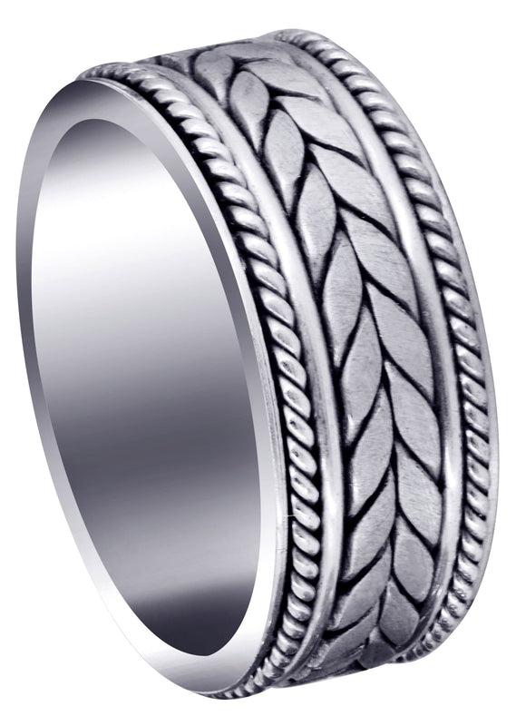 Hand Woven Mens Wedding Band | Satin Finish (Diego)