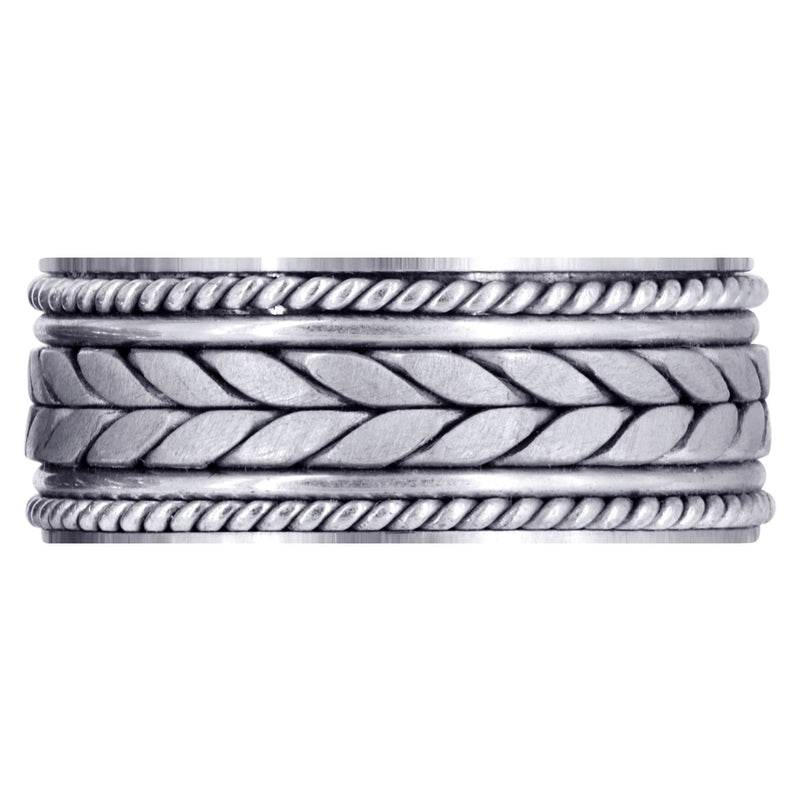 Hand Woven Mens Wedding Band | Satin Finish (Diego)