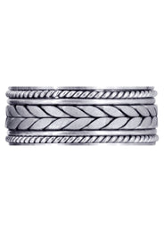 Hand Woven Mens Wedding Band | Satin Finish (Diego)