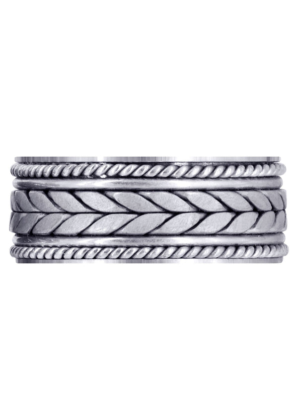 Hand Woven Mens Wedding Band | Satin Finish (Diego)