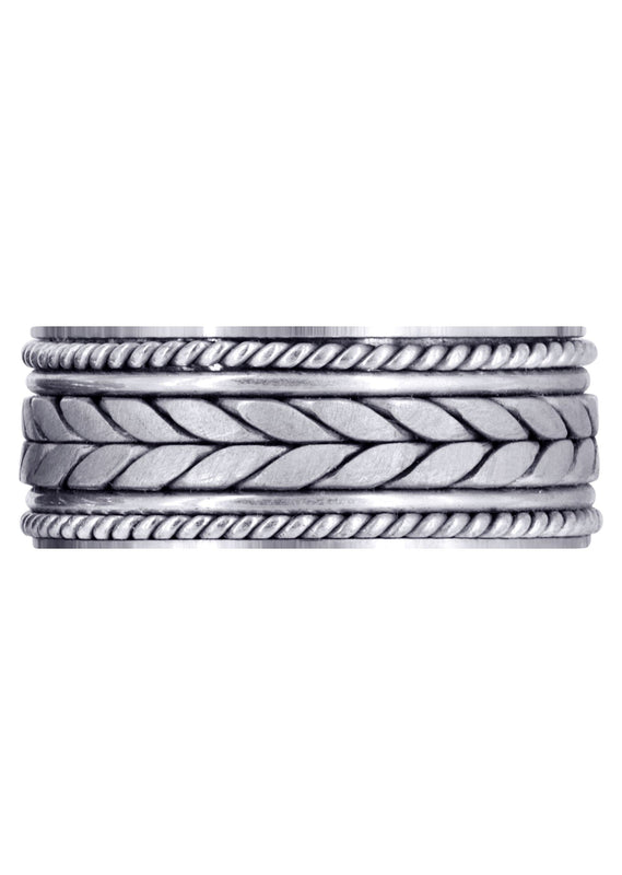 Hand Woven Mens Wedding Band | Satin Finish (Diego)