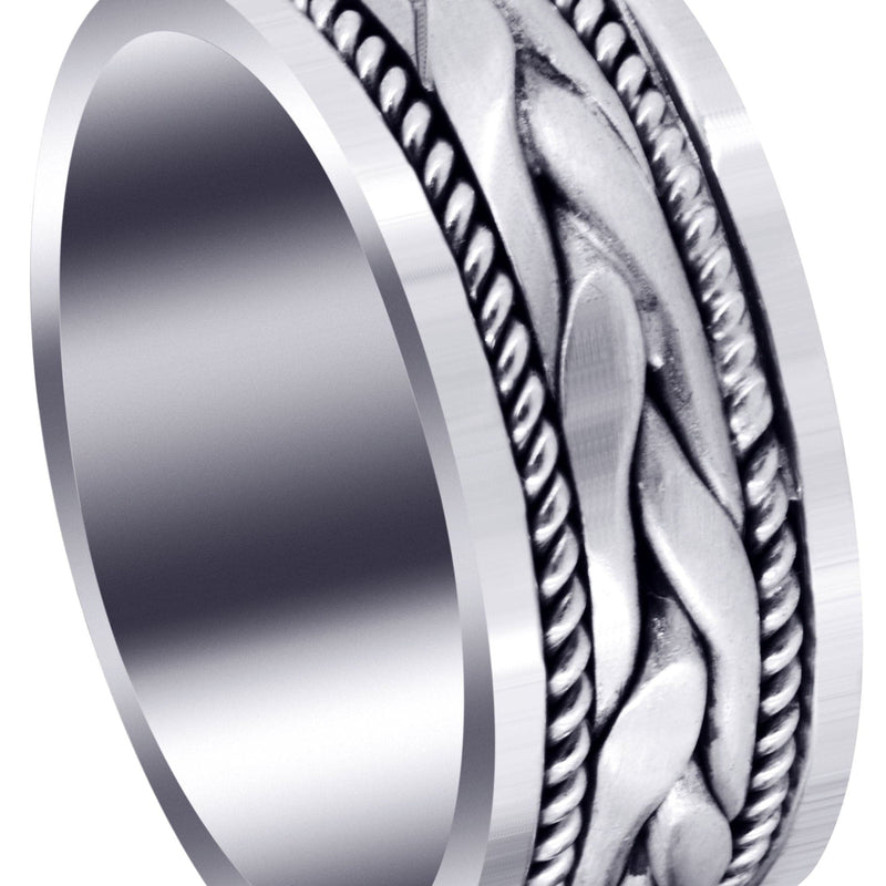 Hand Woven Mens Wedding Band | Satin Finish (Preston)