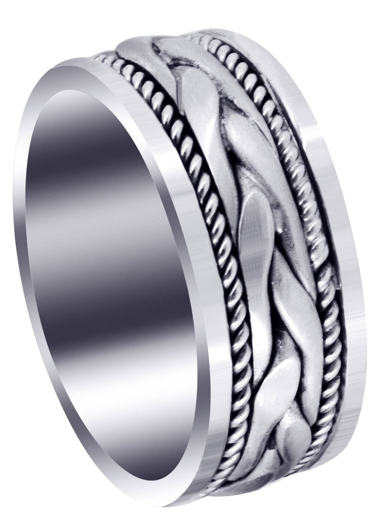 Hand Woven Mens Wedding Band | Satin Finish (Preston)