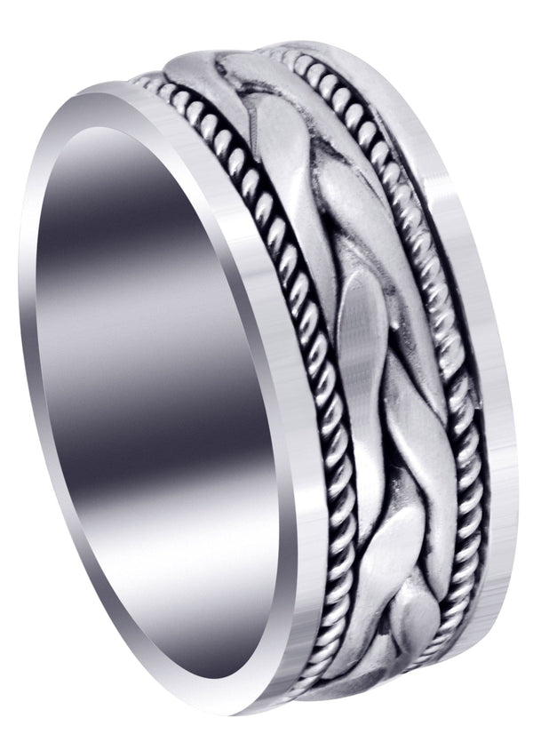 Hand Woven Mens Wedding Band | Satin Finish (Preston)