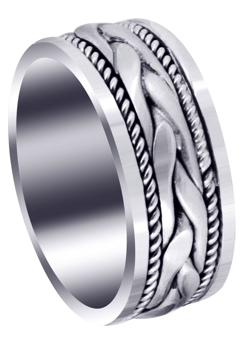 Hand Woven Mens Wedding Band | Satin Finish (Preston)