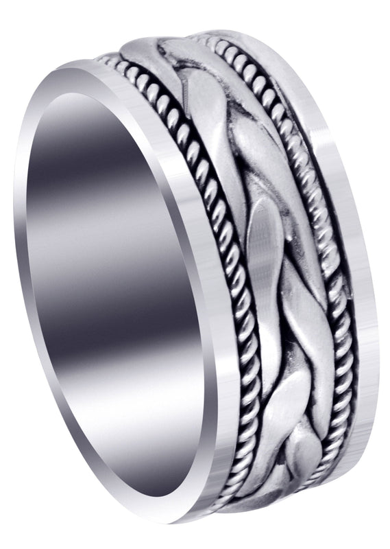 Hand Woven Mens Wedding Band | Satin Finish (Preston)